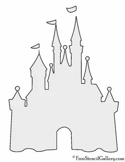 Disney Castle Stencil . Disney castle silhouette, Disney cas