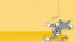Tom And Jerry, Cat, Mouse, Catch, Run, Funny, Yellow Backgro