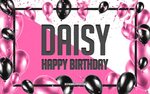 Скачать обои Happy Birthday Daisy, Birthday Balloons Backgro