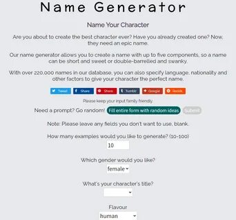 Free Online Character Name Generators Nicholas C. Rossis