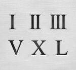 L In Roman Numerals / Roman Numerals 1-100 Square Sticker Za