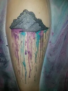 Watercolor rain cloud tattoo Cloud tattoo, Cloud tattoo desi