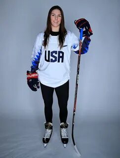 Team USAs Hilary Knight poses for photos in nothing but