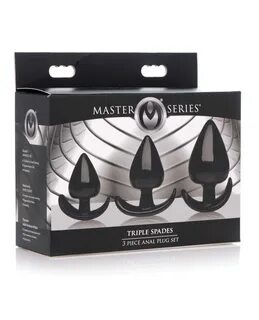 Master Series Triple Spades Anal Plug Set - 3 pc - Caliente 