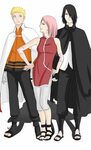 The Team 7 trio, all grown up... Sakura, sasuke, Anime narut