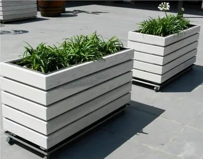 Modern planters outdoor, Outdoor planters, Wooden garden pla