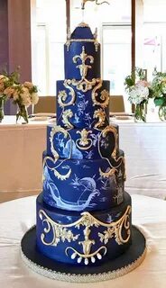 CocosCollections Gorgeous Cake! Blue & Gold Gorgeous cakes, 