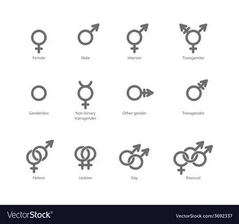 Gender symbol icons Royalty Free Vector Image - VectorStock