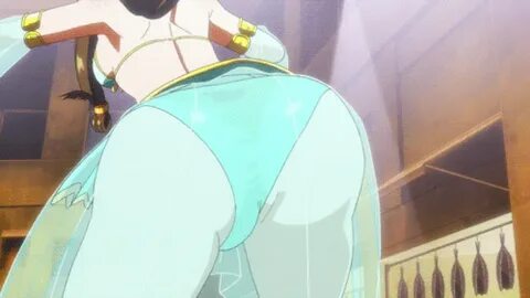 Xbooru - animated anime ass breasts brown hair cosplay ecchi