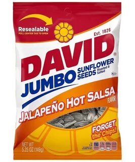 Sunflower Seeds, David's Jalapeno Hot Salsa 5.25oz - RDM Who