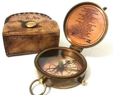 Beautiful Victorian Pocket Compass/ Compass With Pouch at Rs