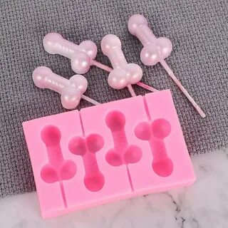 Penis Shape Lollipop Silicone Mold for Chocolate Jelly Fonda