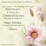 Pin by Carol Craig Bump on sister Birthday in heaven, Sister