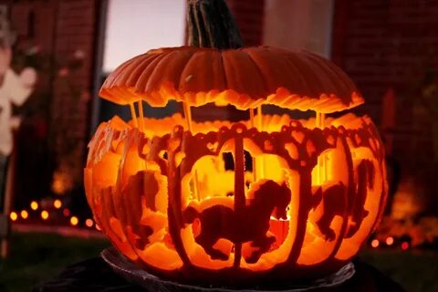 Carousel Pumpkin carving, Amazing pumpkin carving, Easy pump