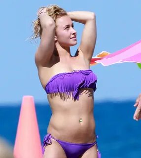 Hayden Panettiere in Purple Bikini on Miami Beach-06 GotCele