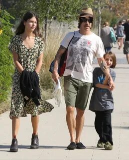 Anthony Kiedis & Helena Vestergaard Out With His Son Everly 