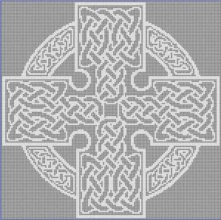 Square Celtic Cross Filet Crochet Pattern Etsy