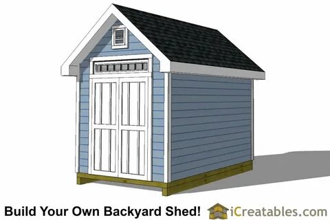 8x12 Traditional Victorian Backyard Shed Plans iCreatables.c