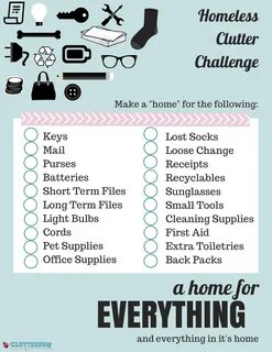 Homeless Clutter Challenge Podcast and Free Printable Laptri
