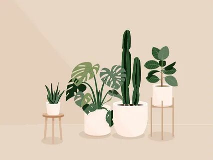 Plants Desktop wallpaper art, Cute desktop wallpaper, Plant 