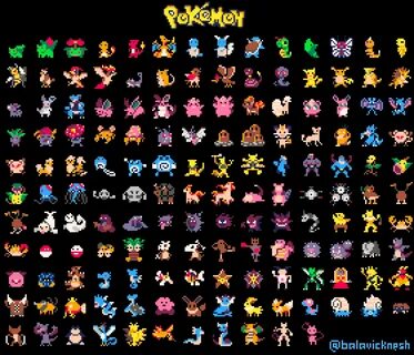 Pixel art pokemon, Minecraft pixel art, Gen 1 pokemon