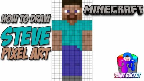 How to Draw Minecraft Characters - Minecraft Pixel Art Steve