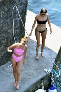 emma watson seen wearing a pink bikini while on vacation in 