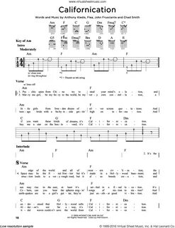 Peppers - Californication sheet music (intermediate) for gui