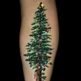 Christmas tree tattoo by Jamie Schene Christmas tattoo, Tree