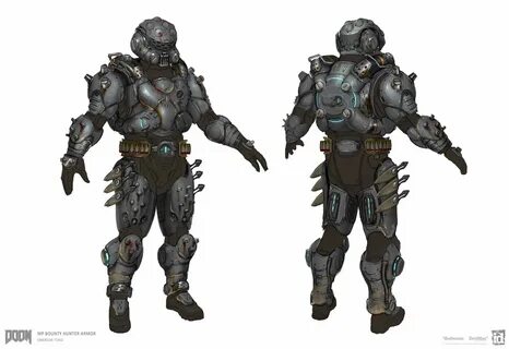 ArtStation - DOOM - MP Bounty Hunter Armor Sets, Emerson Tun