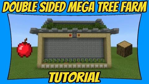 Mega Oak Tree Farm Tutorial Double Sided Minecraft Bedrock E