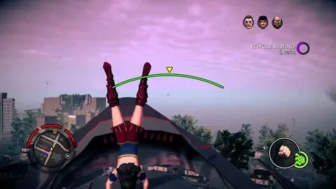 Saints Row 4 Wonder Woman surfing the alien (ship) - YouTube