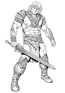 Awesome He-Man Coloring Page - Free Printable Coloring Pages