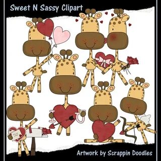 Giraffe Love - $1.00 : Sweet N Sassy Clipart Giraffe, Clip a