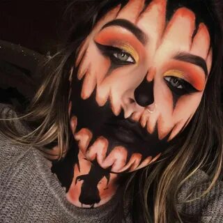 Scary pumpkin. Makeup. Halloween makeup. in 2019 Halloween p