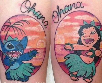Lilo & Stitch "Ohana" sister tattoos Stitch tattoo, Lilo and
