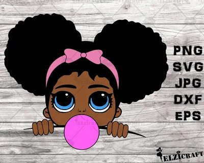 Afro Girl Peek a Boo SVG, Afro Girl Peeking Svg, Peeking Svg