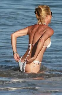 Nicollette Sheridan in a white bikini - leenks.com