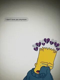 The Best 18 Aesthetic Broken Heart Bart Simpson Sad Wallpape