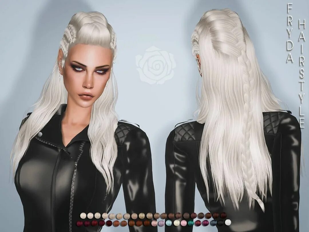 BlueRose Sims в Instagram: "Fryda hair 41 colors 💙 Avaible now on my ...