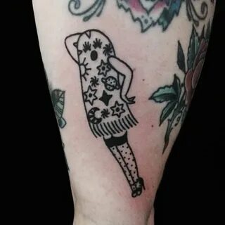 Sexy flapper ghost tattoo by Mia @mimifats at Street Fever, 