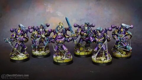 Emperor's Children squad hails Slaanesh! * Chest of Colors S