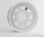 2-Pack Trailer Wheel White Rim 15 x 5 Spoke Style 5 Lug On 5