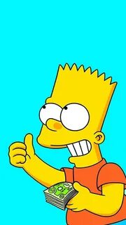 Bart Simpson Money iPhone Wallpaper - XFXWallpapers