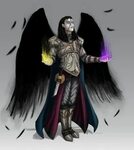 Art Fallen Aasimar, Grave Cleric of the Raven Queen : DnD Aa