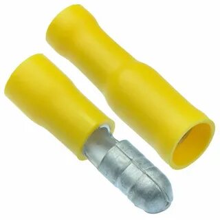 100 Yellow Male Bullet Electrical Wire Cable Connector Insul