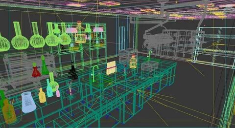 صحنه آماده سه بعدی آزمایشگاه Laboratory 3D Model - مغزابزار