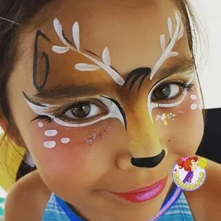 Face paint deer. Girl face painting, Christmas face painting