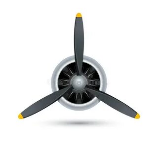 Plane Blade Propeller, Vector Airplane Wood Engine Logo Icon