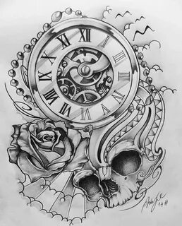 Tumblr Clock tattoo design, Clock tattoo, Time piece tattoo